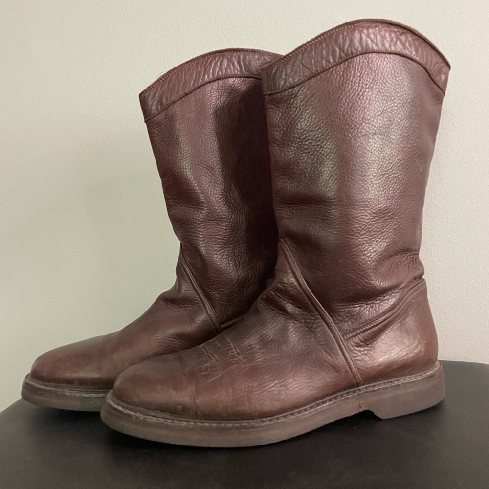 Men’s Galo Leather Boots, Brown 10